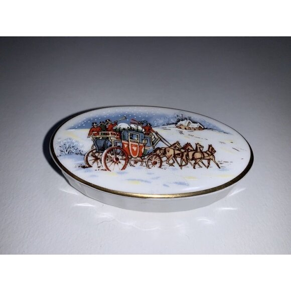 Eleven Coalport Miniature Christmas Ornaments Bone China England My Collection - Picture 16 of 16